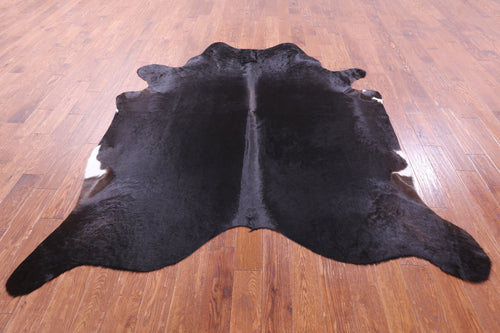 Black Natural Cowhide Rug - XX-Large 7' 8