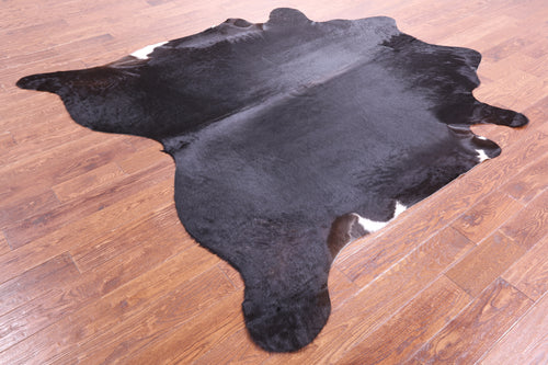 Black Natural Cowhide Rug - XX-Large 7' 8