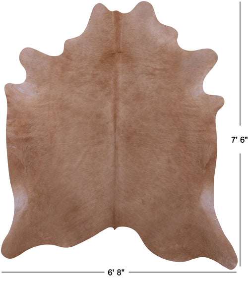 Light Brown Natural Cowhide Rug - X-Large 7' 6