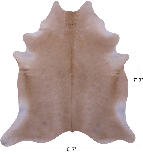 Beige Natural Cowhide Rug - X-Large 7' 3