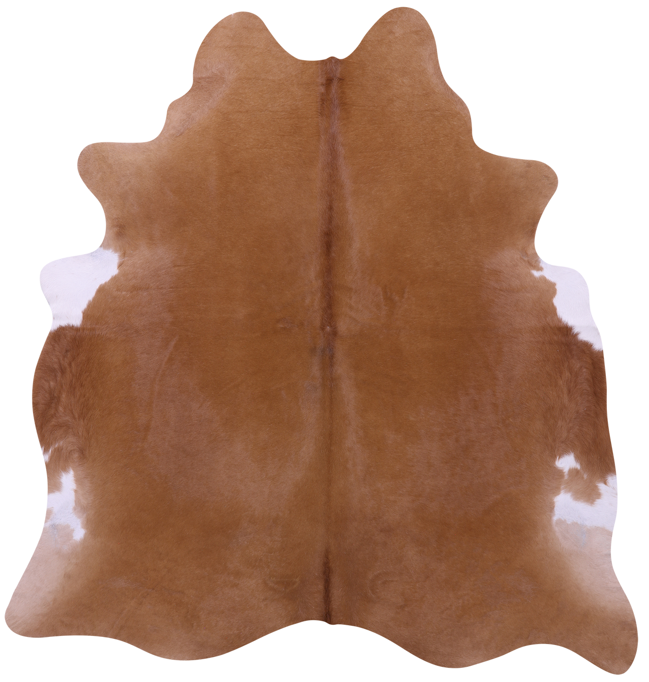 Brown Natural Cowhide Rug - X-Large 7' 0"H x 6' 5"W