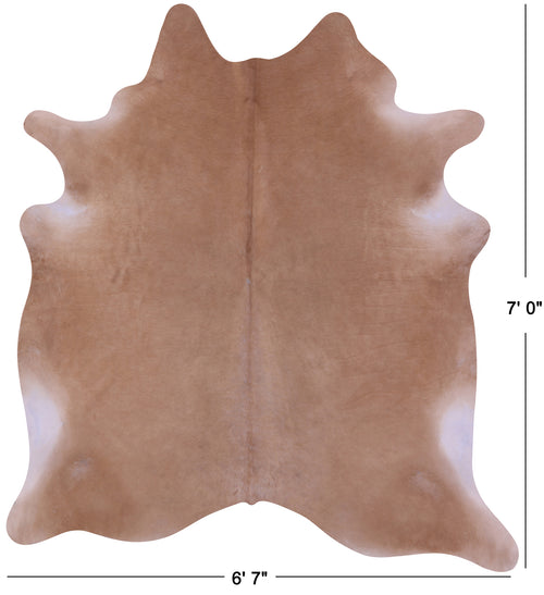 Light Brown Natural Cowhide Rug - X-Large 7' 0