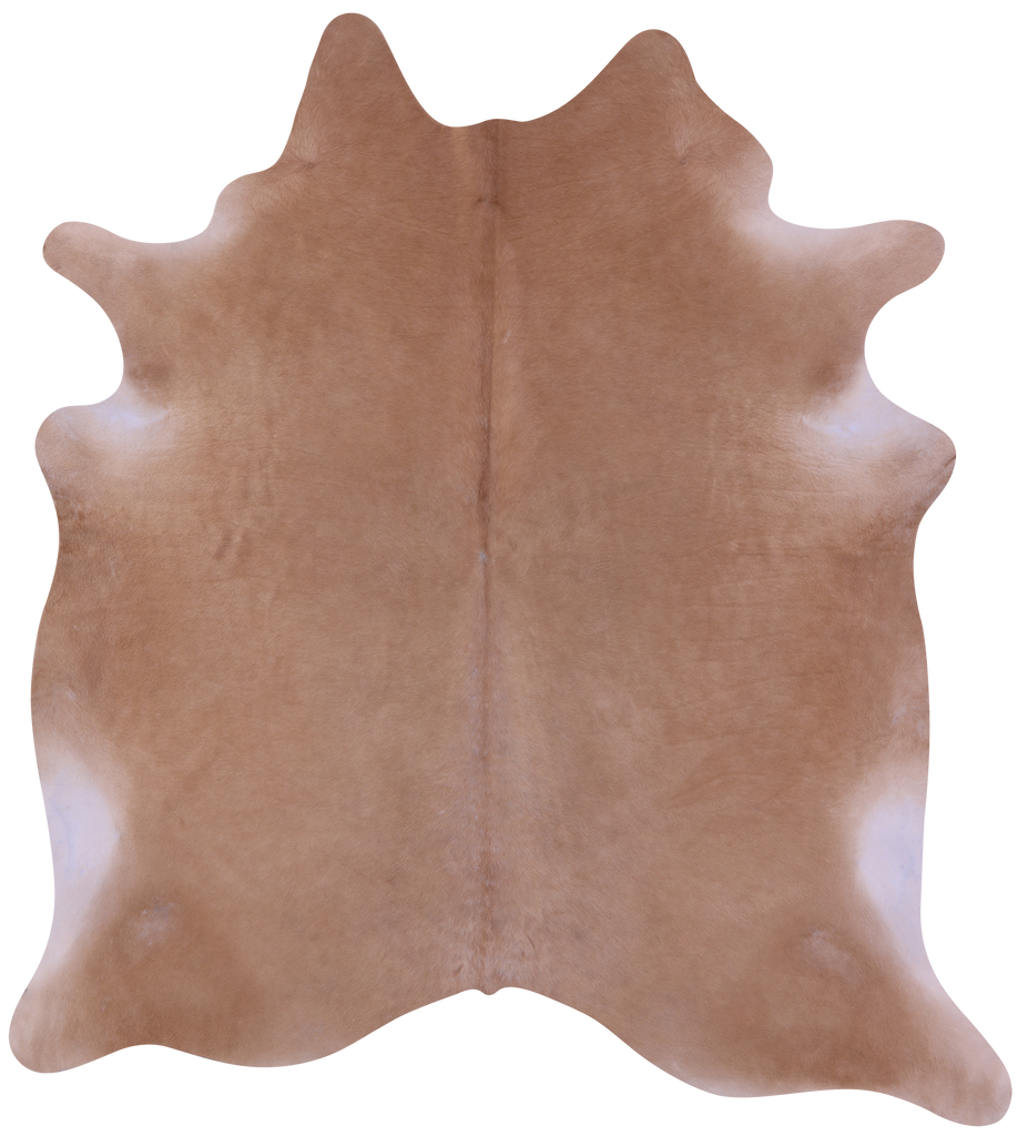 Light Brown Natural Cowhide Rug - X-Large 7' 0"H x 6' 7"W