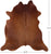 Brown Natural Cowhide Rug - X-Large 7' 1"H x 6' 7"W