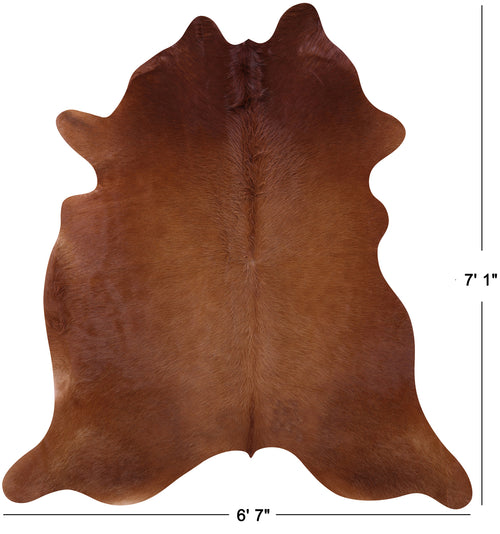 Brown Natural Cowhide Rug - X-Large 7' 1