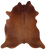 Brown Natural Cowhide Rug - X-Large 7' 1"H x 6' 7"W