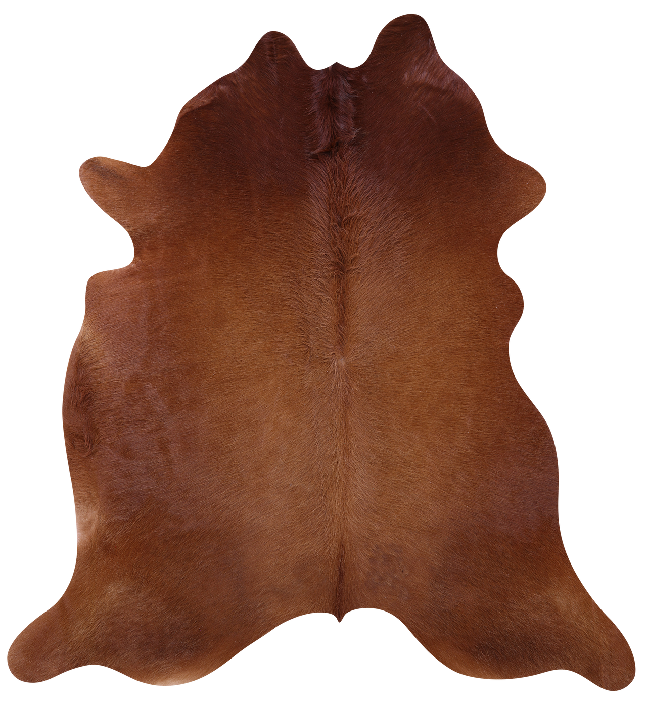 Brown Natural Cowhide Rug - X-Large 7' 1"H x 6' 7"W