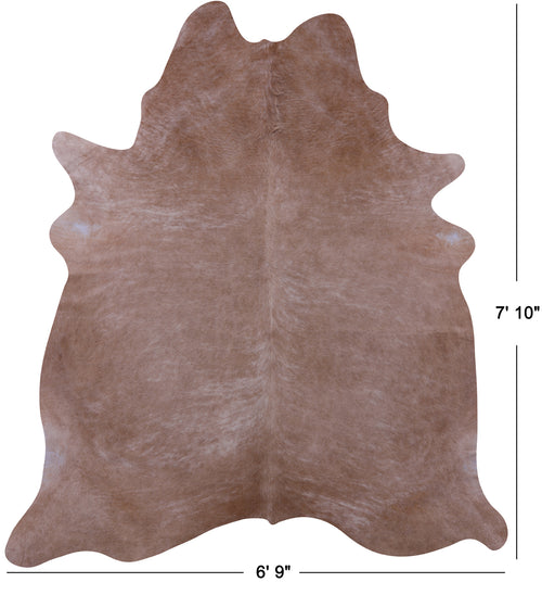 Light Brown Natural Cowhide Rug - XX-Large 7' 10