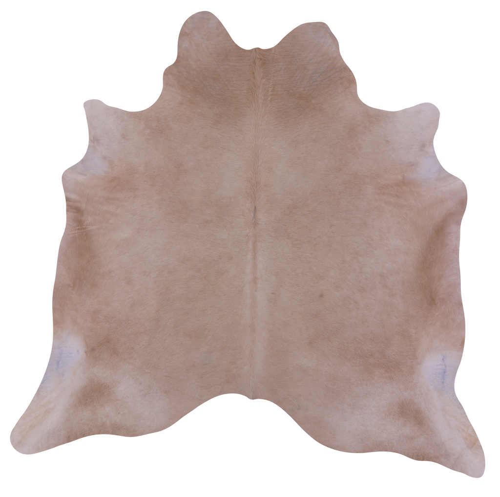 Beige Natural Cowhide Rug - Large 6' 8"H x 7' 0"W