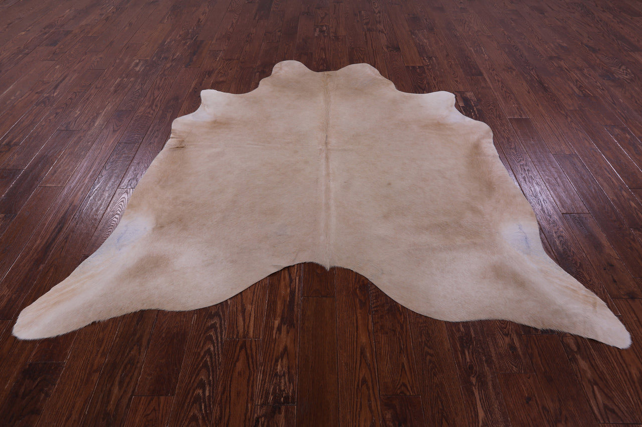 Beige Natural Cowhide Rug - Large 6' 8"H x 7' 0"W