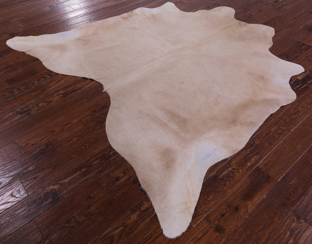 Beige Natural Cowhide Rug - Large 6' 8"H x 7' 0"W