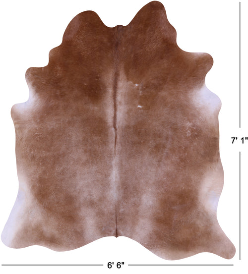 Light Brown Natural Cowhide Rug - X-Large 7' 1