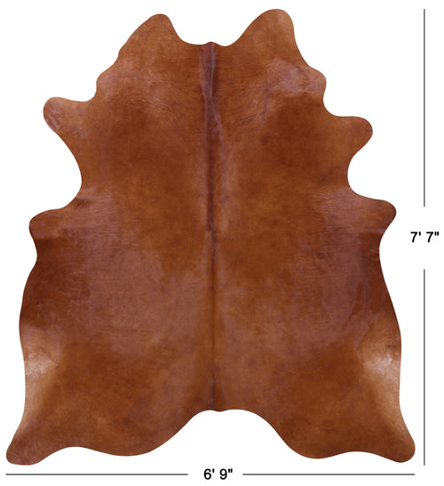 Brown Natural Cowhide Rug - X-Large 7' 7