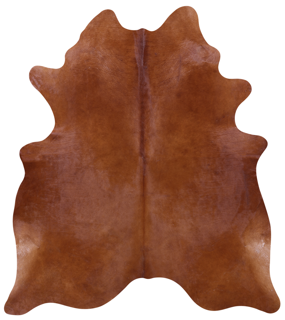 Brown Natural Cowhide Rug - X-Large 7' 7"H x 6' 9"W