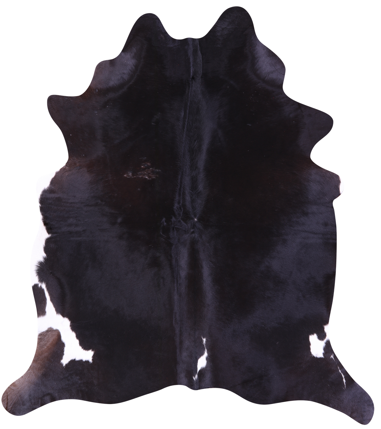 Black Natural Cowhide Rug - X-Large 7' 4"H x 6' 6"W