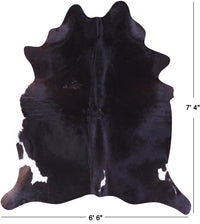 Thumbnail for Black Natural Cowhide Rug - X-Large 7' 4