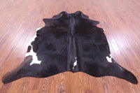 Thumbnail for Black Natural Cowhide Rug - X-Large 7' 4