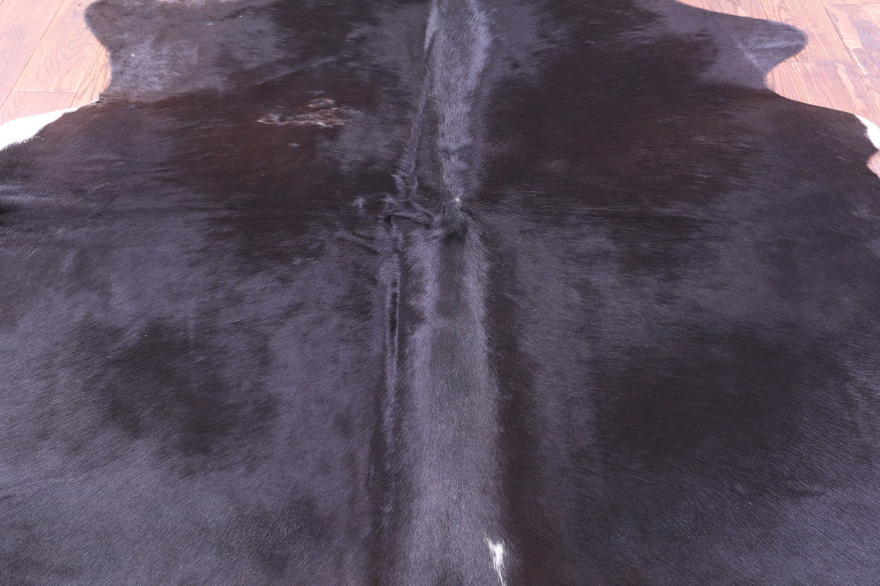 Black Natural Cowhide Rug - X-Large 7' 4"H x 6' 6"W