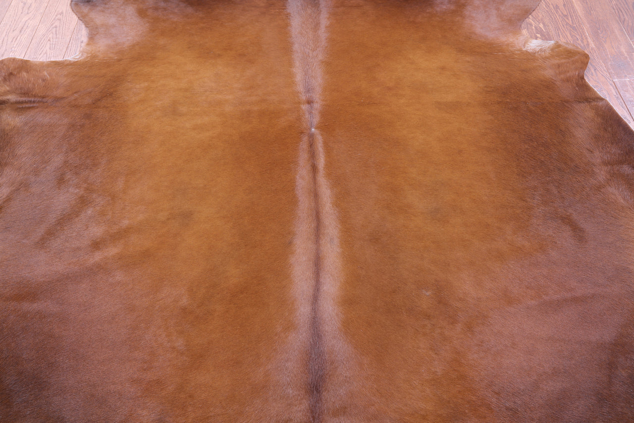 Brown Natural Cowhide Rug - XX-Large 8' 0"H x 7' 2"W