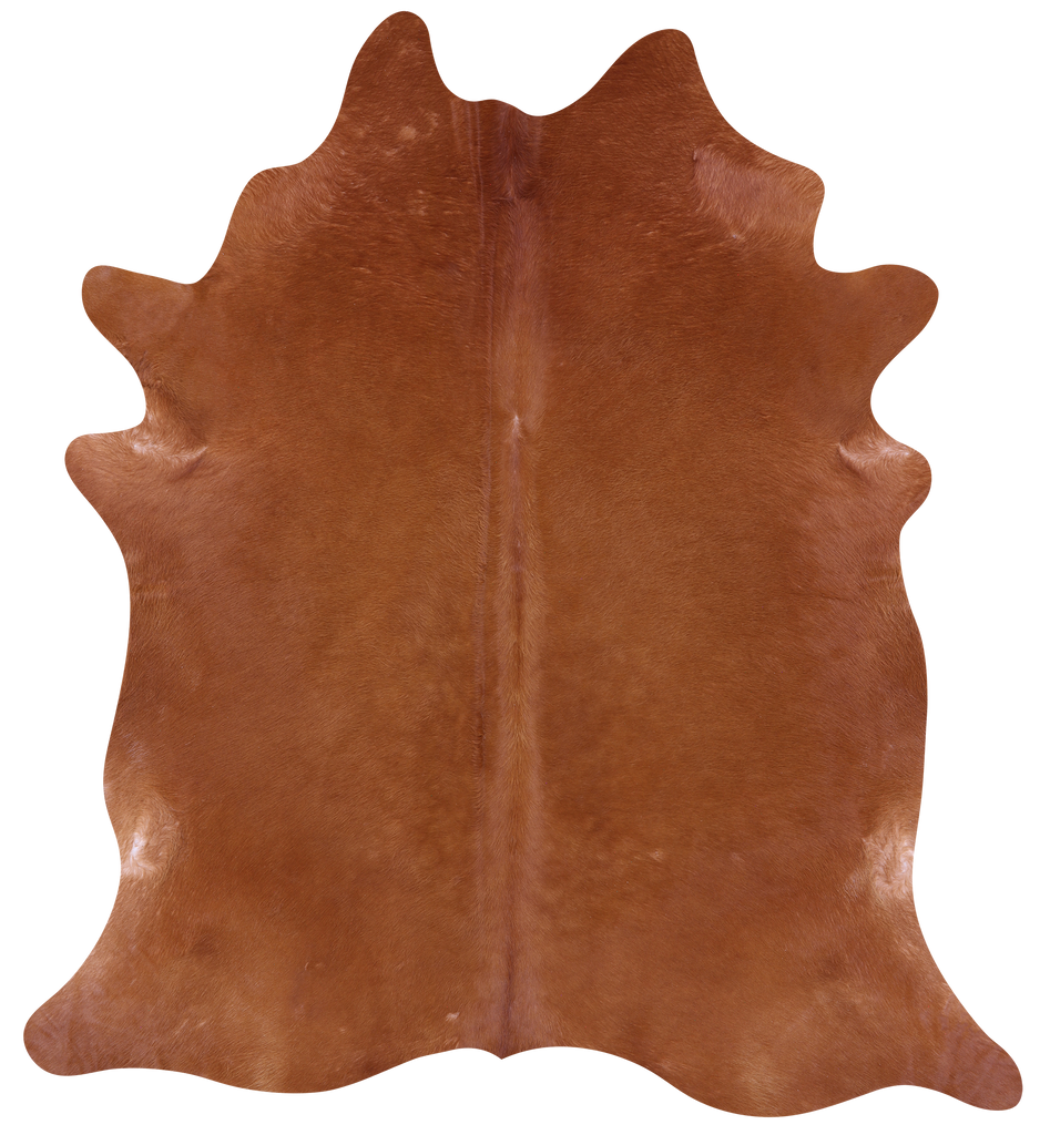 Brown Natural Cowhide Rug - X-Large 7' 4"H x 6' 8"W