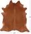 Brown Natural Cowhide Rug - X-Large 7' 4"H x 6' 8"W