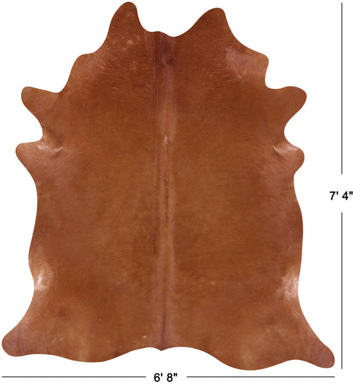 Brown Natural Cowhide Rug - X-Large 7' 4