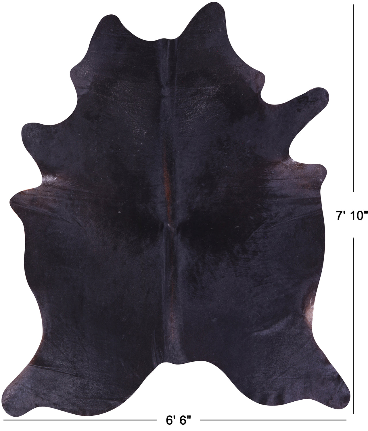 Black Natural Cowhide Rug - XX-Large 7' 10"H x 6' 6"W