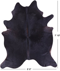 Thumbnail for Black Natural Cowhide Rug - XX-Large 7' 10