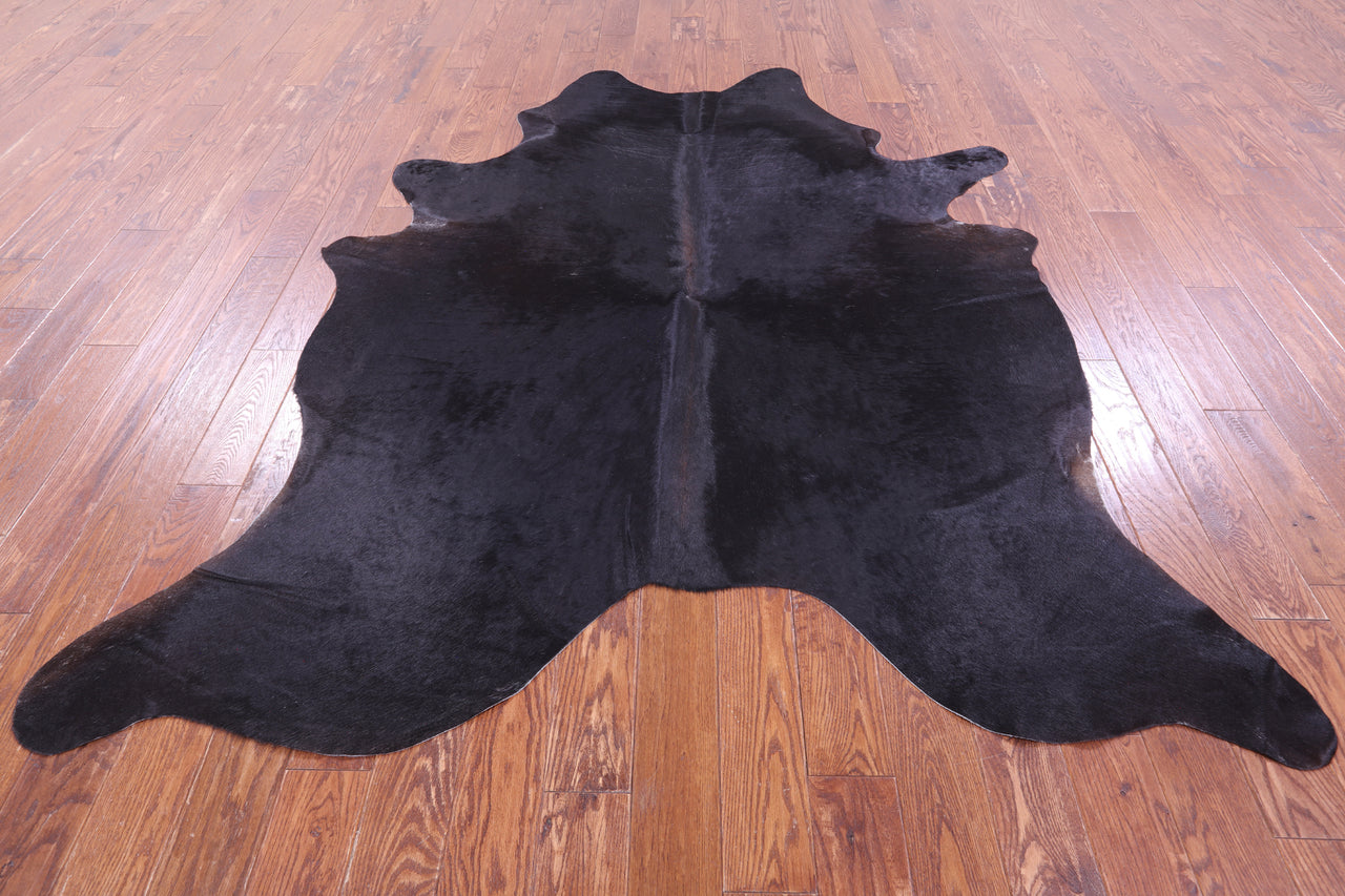 Black Natural Cowhide Rug - XX-Large 7' 10"H x 6' 6"W