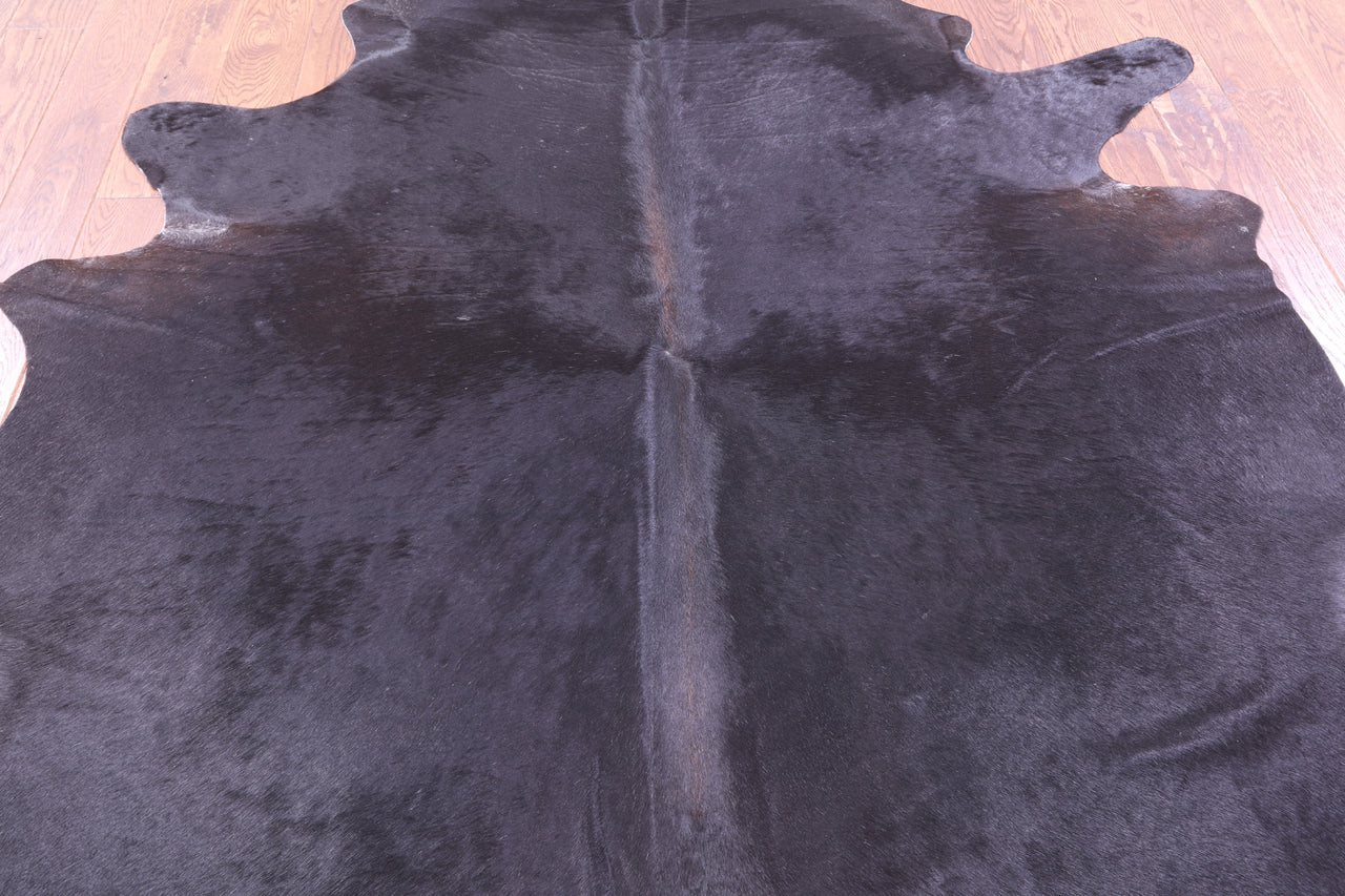 Black Natural Cowhide Rug - XX-Large 7' 10"H x 6' 6"W