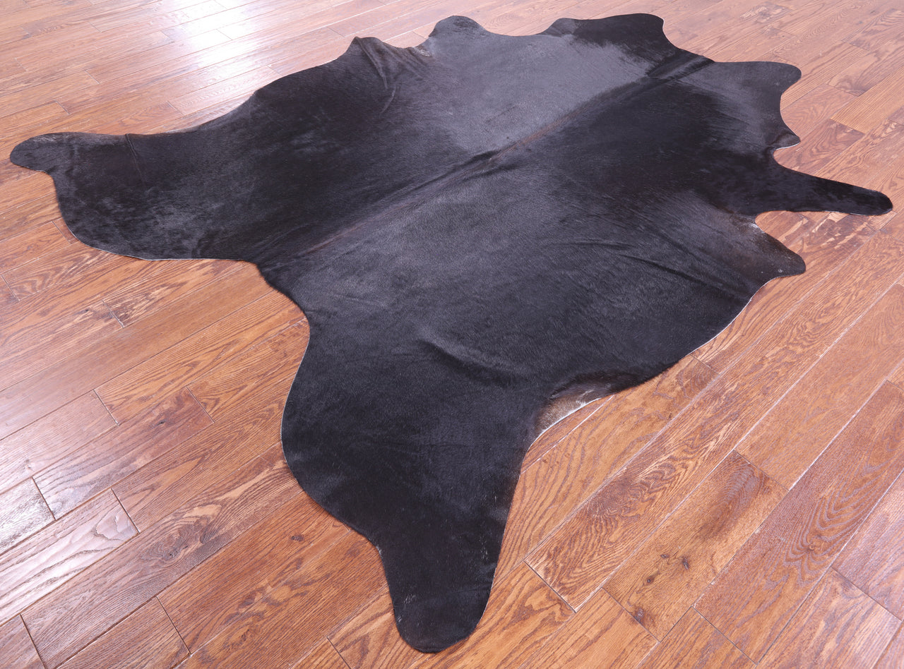 Black Natural Cowhide Rug - XX-Large 7' 10"H x 6' 6"W
