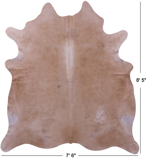 Beige Natural Cowhide Rug - XX-Large 8' 5