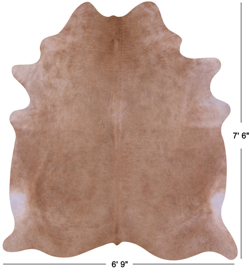 Light Brown Natural Cowhide Rug - X-Large 7' 6