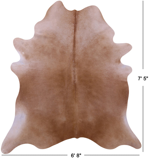 Light Brown Natural Cowhide Rug - X-Large 7' 5