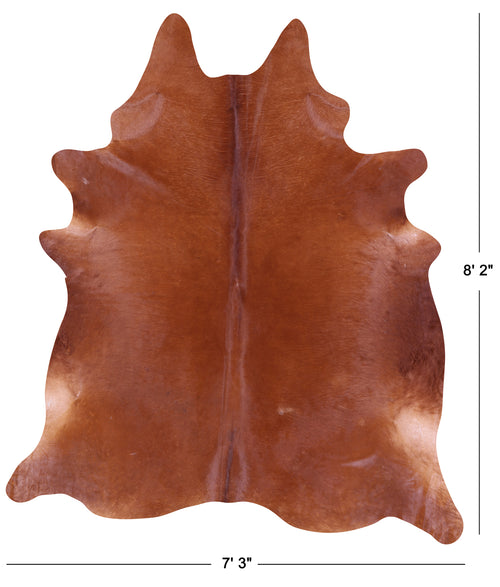 Brown Natural Cowhide Rug - XX-Large 8' 2
