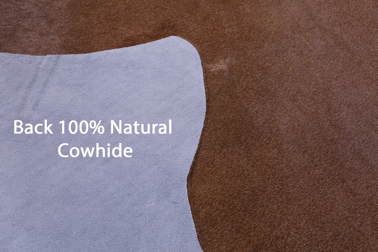 Brown Natural Cowhide Rug - XX-Large 7' 8"H x 6' 6"W