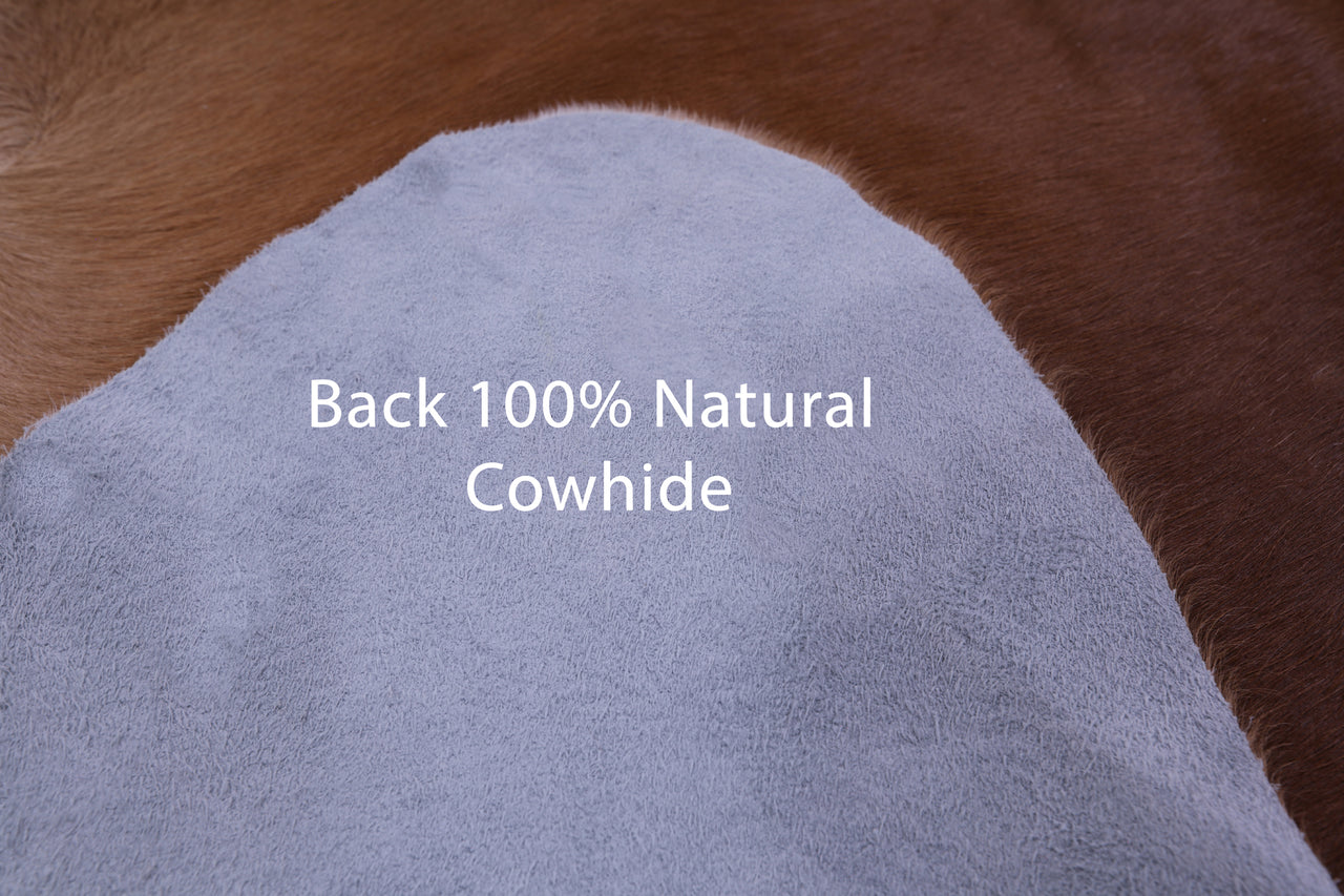 Brown Natural Cowhide Rug - X-Large 7' 5"H x 5' 10"W