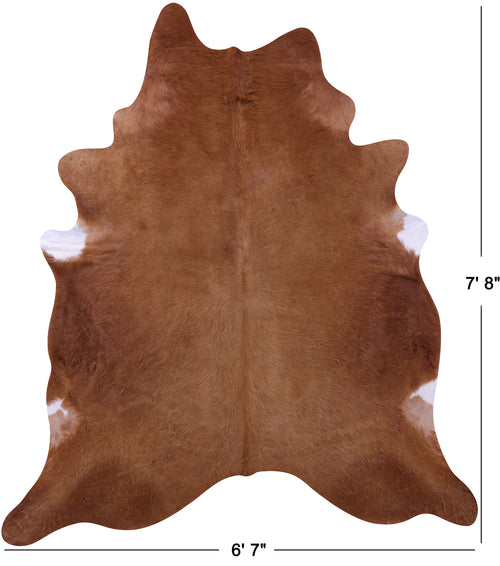 Brown Natural Cowhide Rug - XX-Large 7' 8