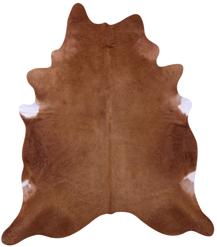 Brown Natural Cowhide Rug - XX-Large 7' 8"H x 6' 7"W