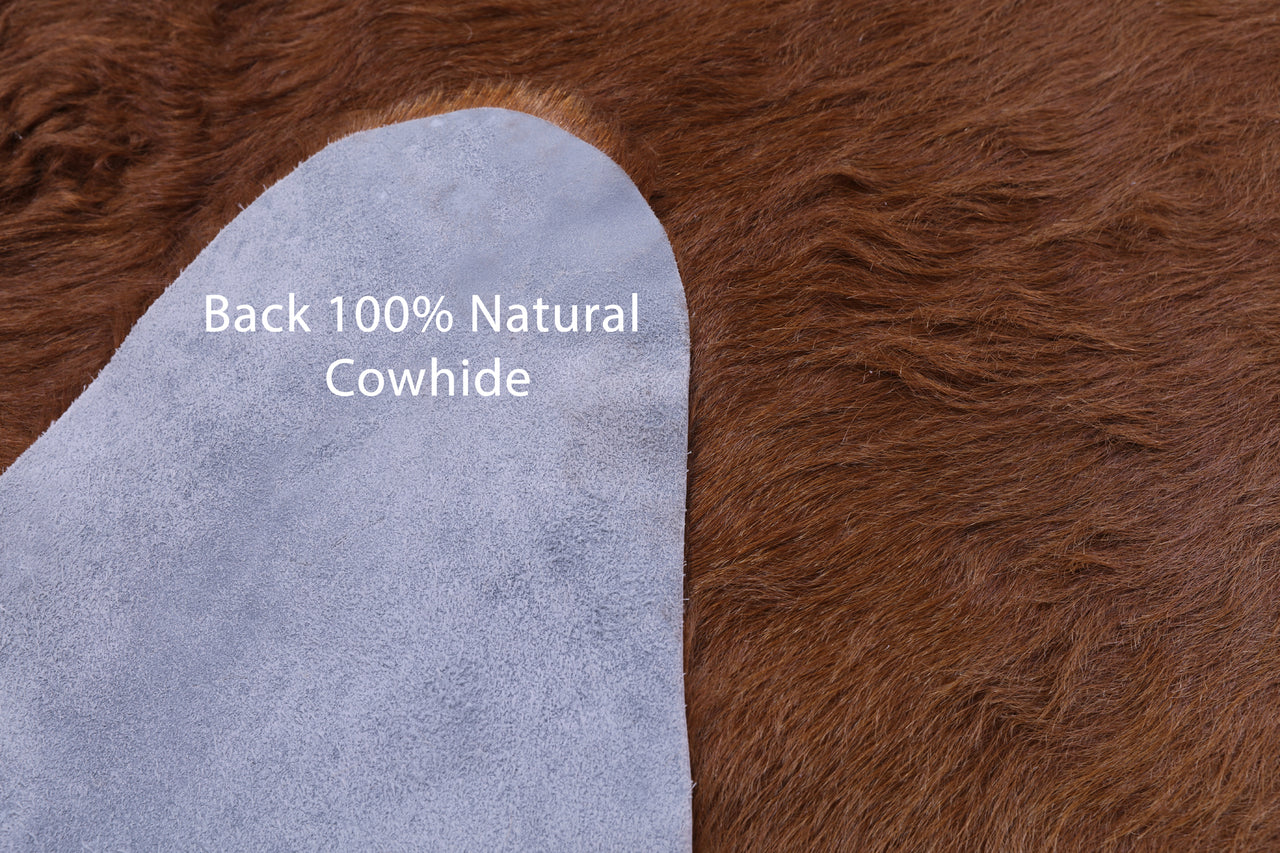 Brown Natural Cowhide Rug - XX-Large 7' 8"H x 6' 7"W