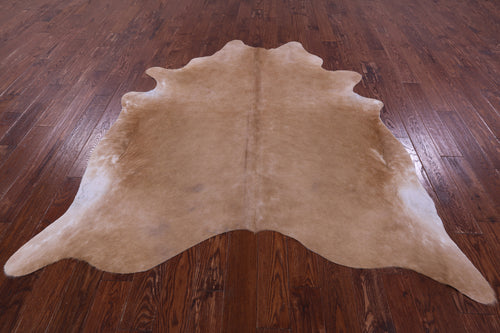 Light Brown Natural Cowhide Rug - X-Large 7' 1