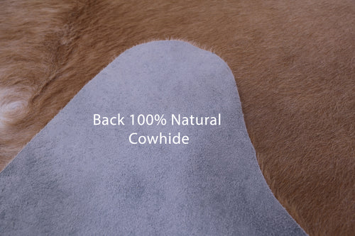 Light Brown Natural Cowhide Rug - X-Large 7' 1