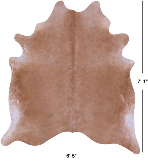 Light Brown Natural Cowhide Rug - X-Large 7' 1