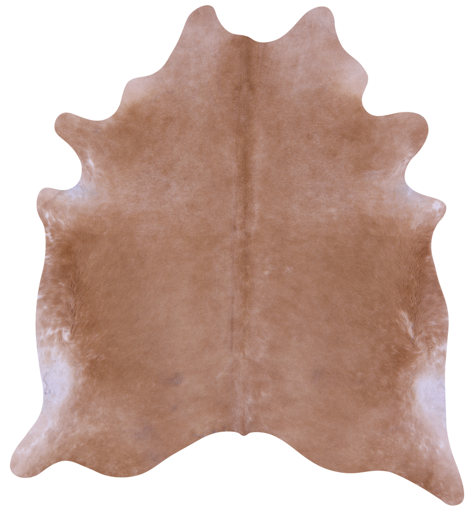 Light Brown Natural Cowhide Rug - X-Large 7' 1"H x 6' 5"W