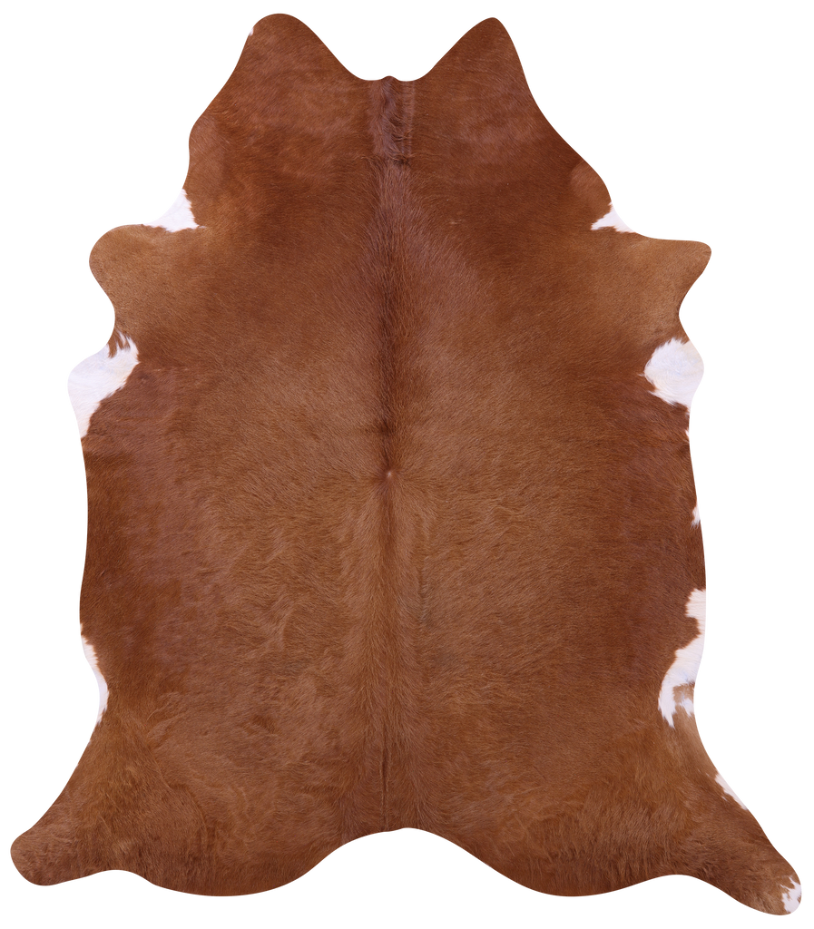 Brown Natural Cowhide Rug - X-Large 7' 5"H x 6' 5"W