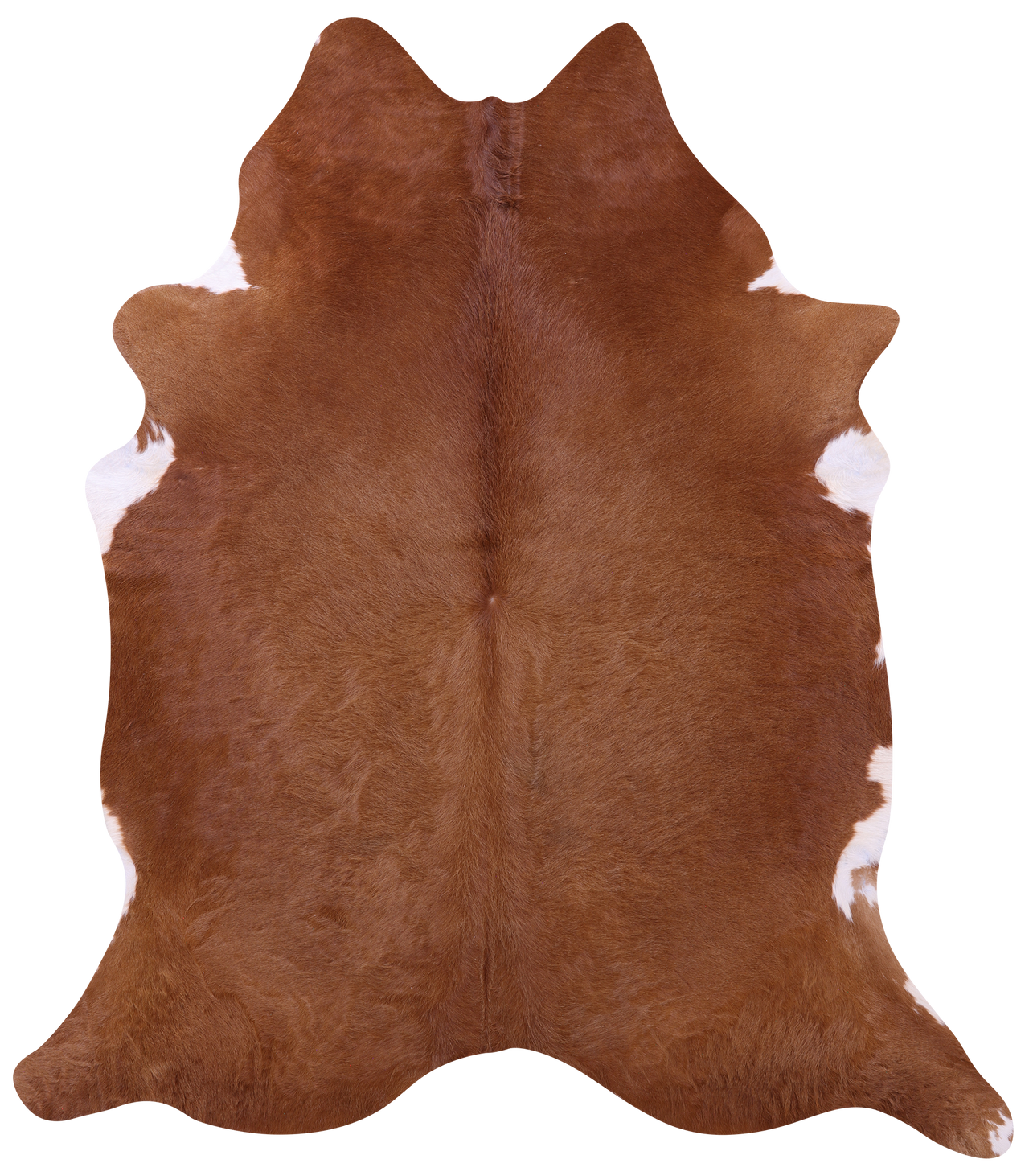 Brown Natural Cowhide Rug - X-Large 7' 5"H x 6' 5"W