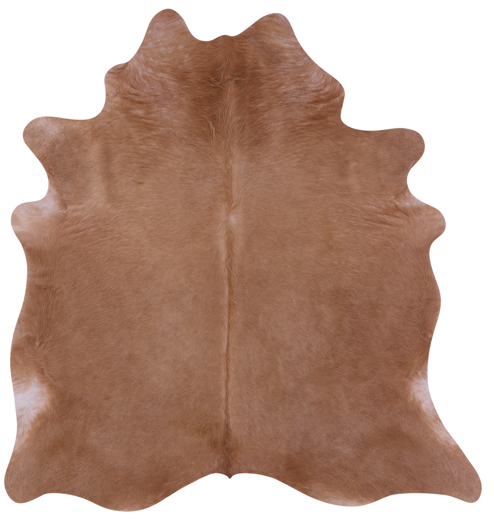 Light Brown Natural Cowhide Rug - X-Large 7' 0"H x 6' 6"W