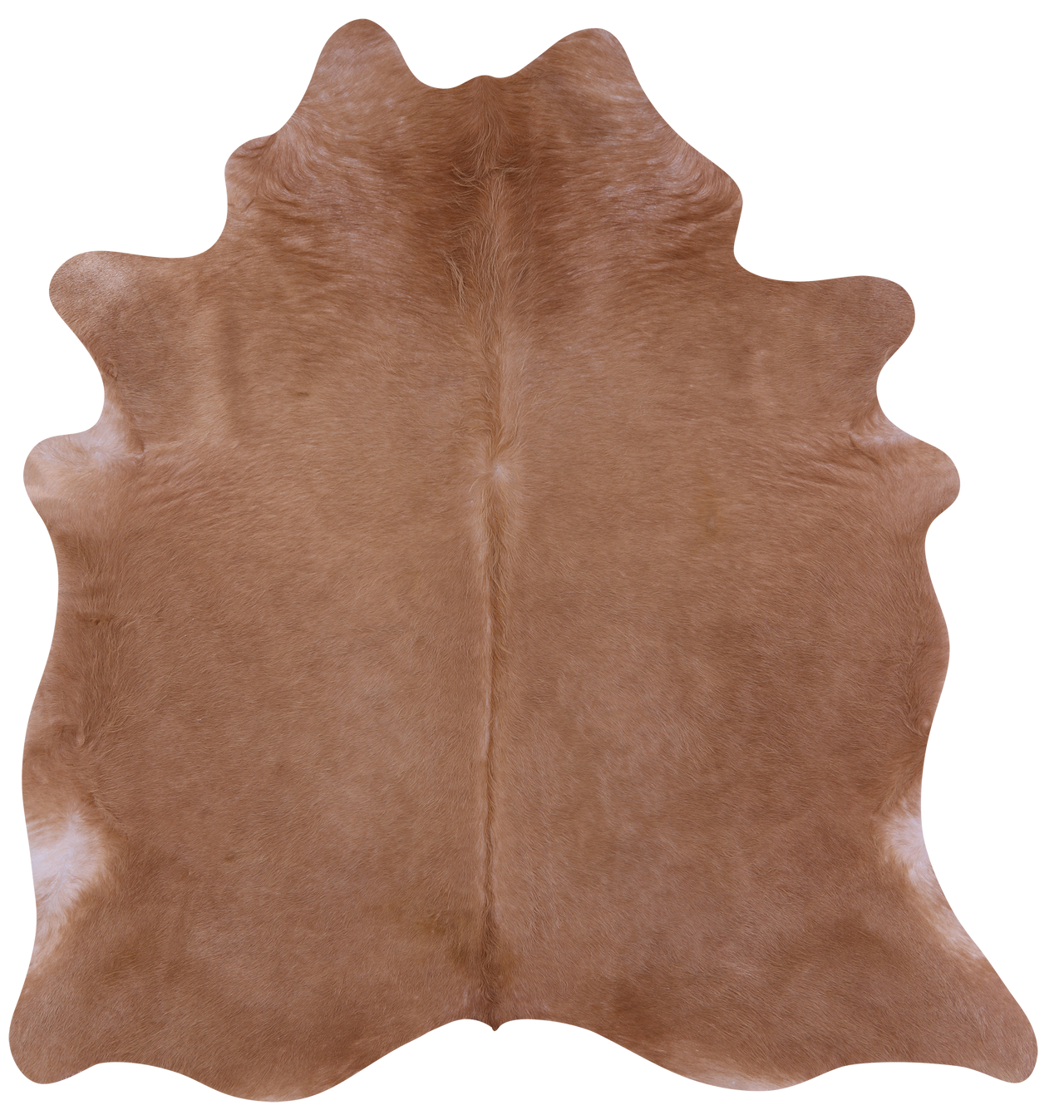 Light Brown Natural Cowhide Rug - X-Large 7' 0"H x 6' 6"W