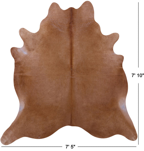 Brown Natural Cowhide Rug - XX-Large 7' 10
