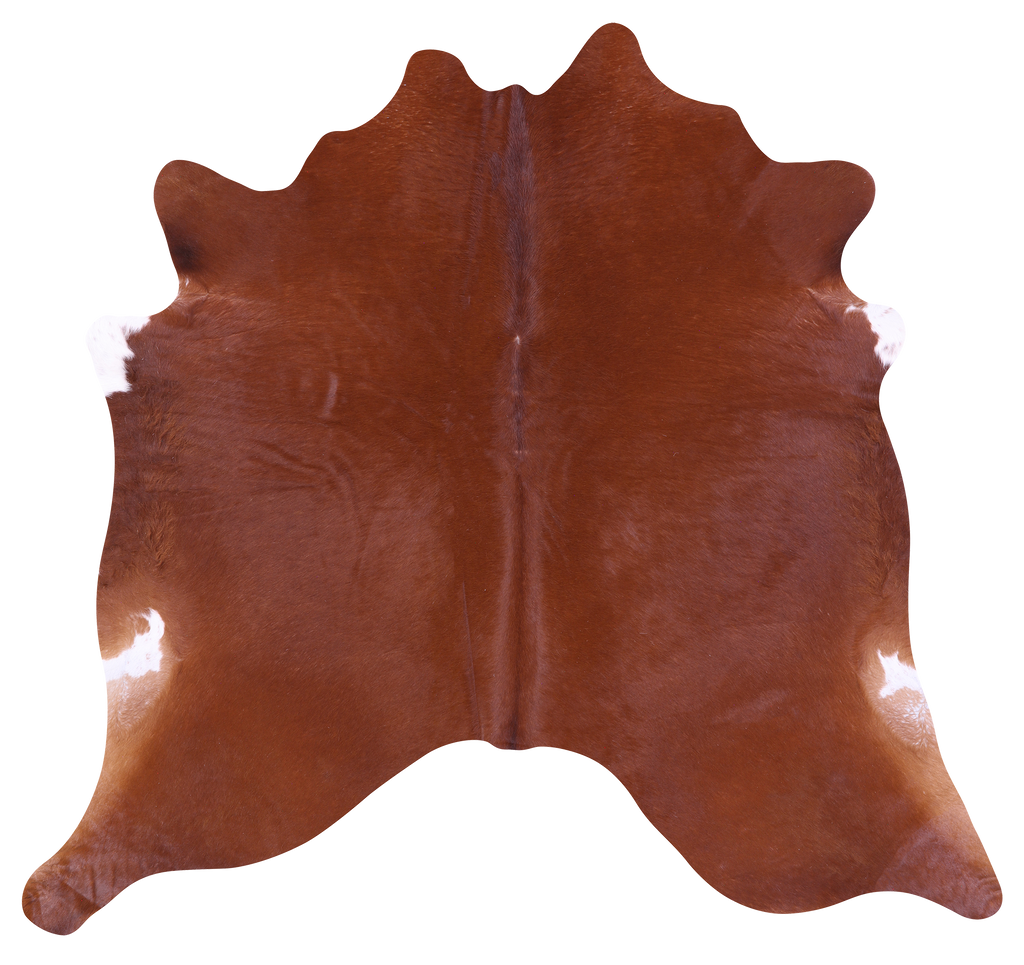 Dark Brown Natural Cowhide Rug - Large 6' 8"H x 6' 10"W